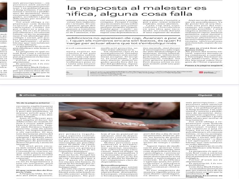 Quan la resposta al malestar es cronifica, alguna cosa falla