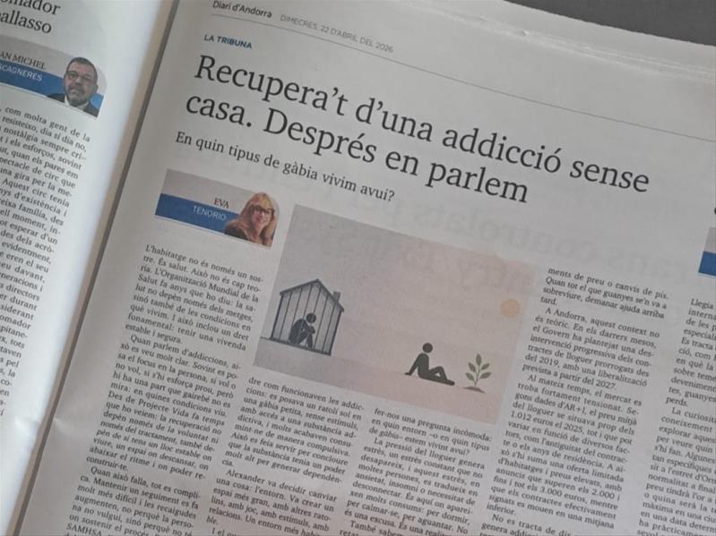 Recupera’t d’una addicció sense casa. Després en parlem